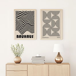 Wallity Huhu247 Cuadro Decorativo Enmarcado 50 x 70 cm (2 Piezas)